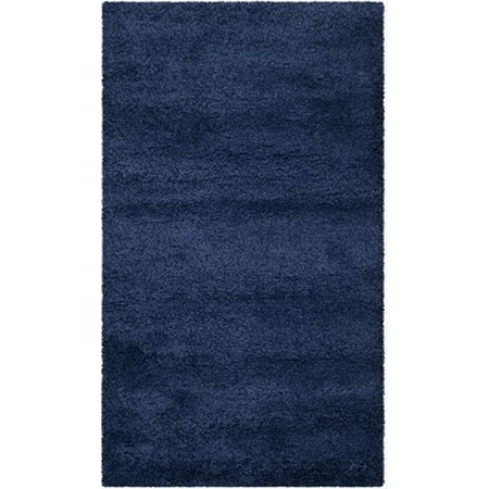 Safavieh 5 ft. 1 in. x 8 ft. Rectangle Navy Milan Shag Rug SG180-7070-5